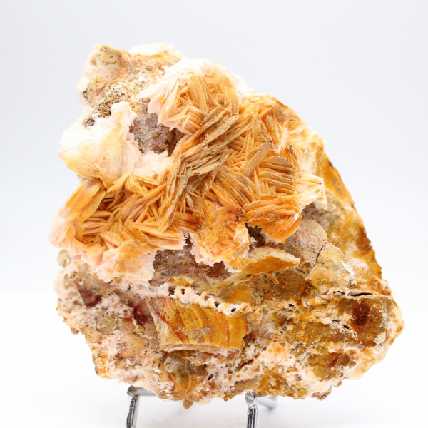 Specimen of orange barite from Morocco in crystals
