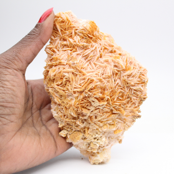 Orange barite from Morocco, authentic crystallization