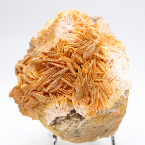 Compact orange barite specimen from Morocco