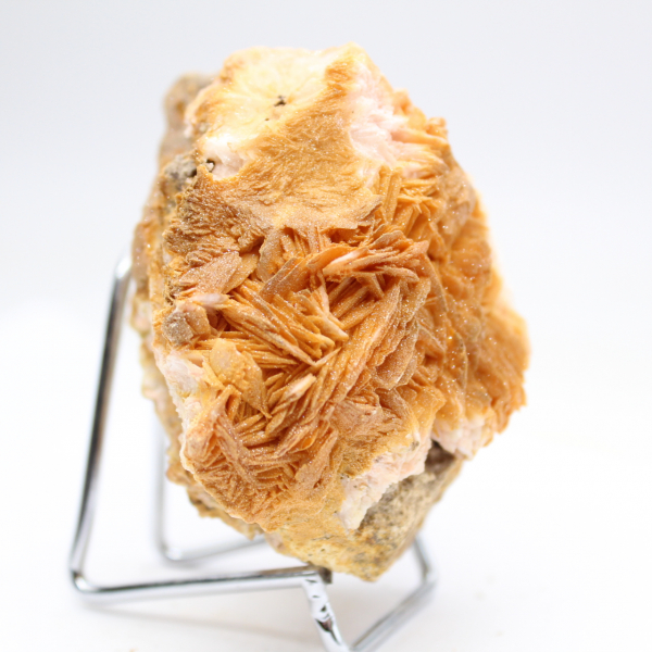 Compact orange barite specimen from Morocco