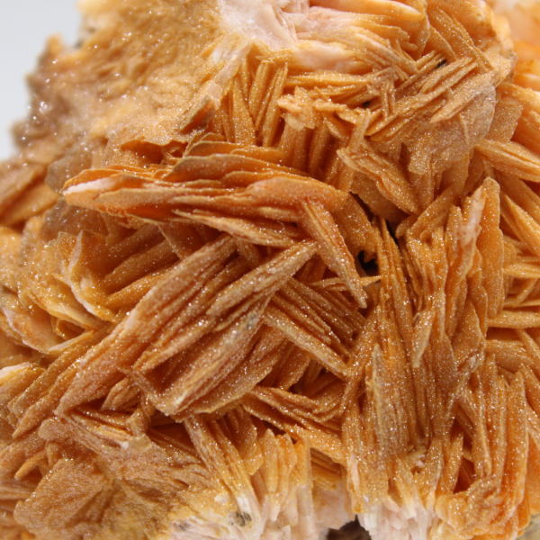 Compact orange barite specimen from Morocco