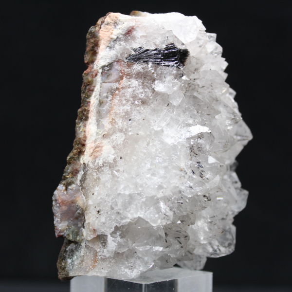 Raw quartz from Morocco, crystals with goethite inclusions