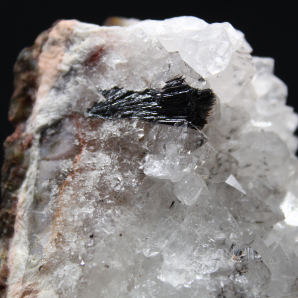 Raw quartz from Morocco, crystals with goethite inclusions
