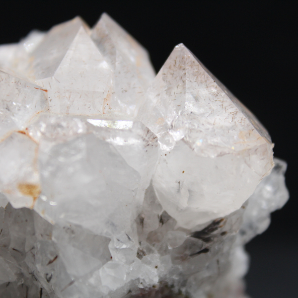 Small rock of quartz and goethite, crystals from Morocco