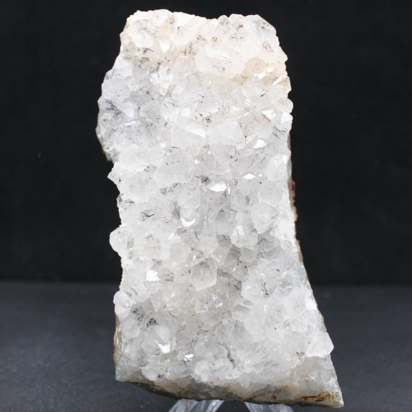 Raw Moroccan quartz with goethite filaments, druses and crystals