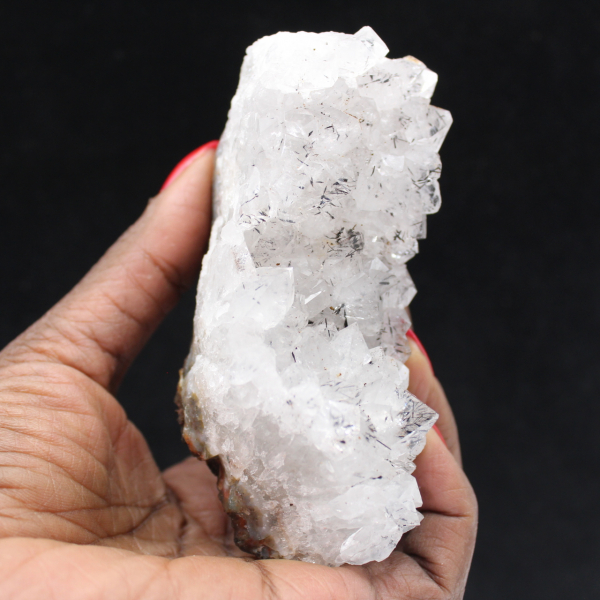 Authentic raw Moroccan quartz, goethite crystals