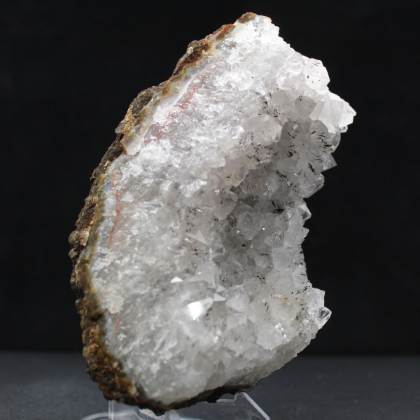 Quartz and Goethite Specimen from Morocco, Filament Geode