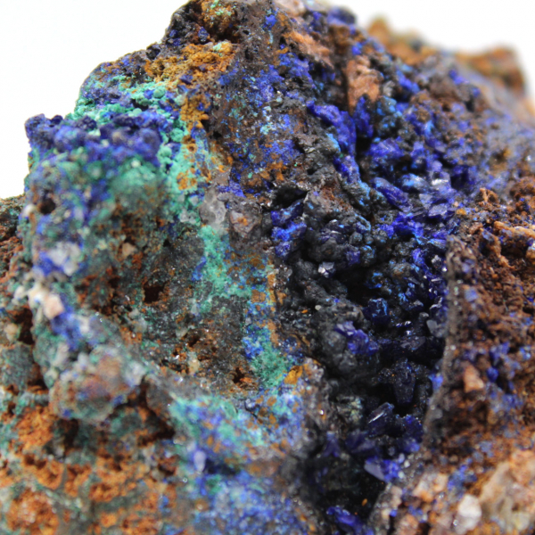 Malachite and Azurite duo on matrix