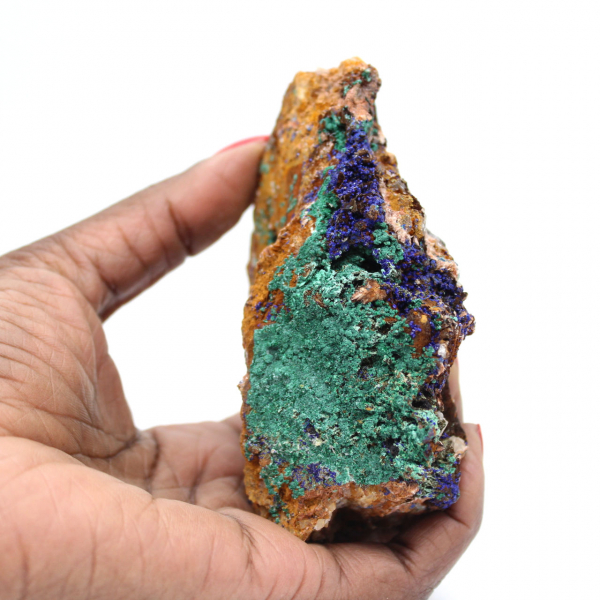 Natural Azurite and Malachite Duo