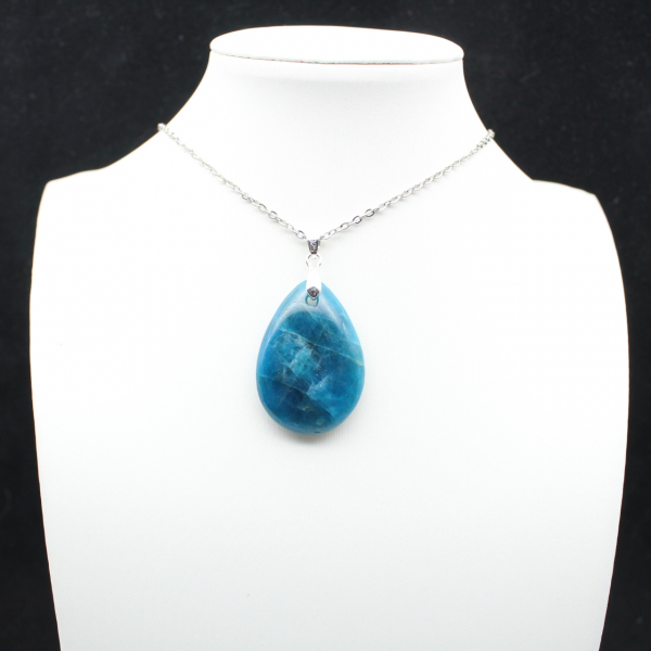 Madagascar Apatite Pendant - Natural Blue Gem