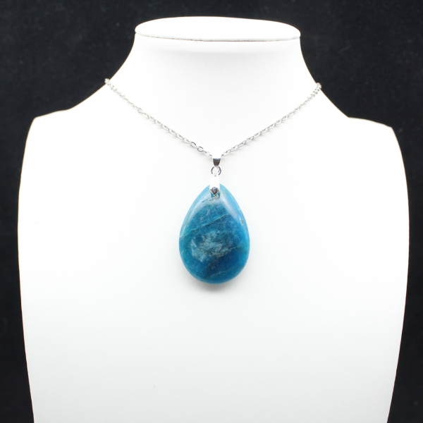 Madagascar Apatite Pendant - Natural Blue Gem