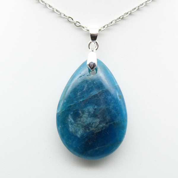 Madagascar Apatite Pendant - Natural Blue Gem