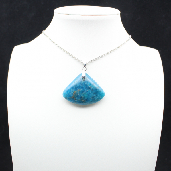 Blue Apatite Pendant - Mineralogical Specimen from Madagascar