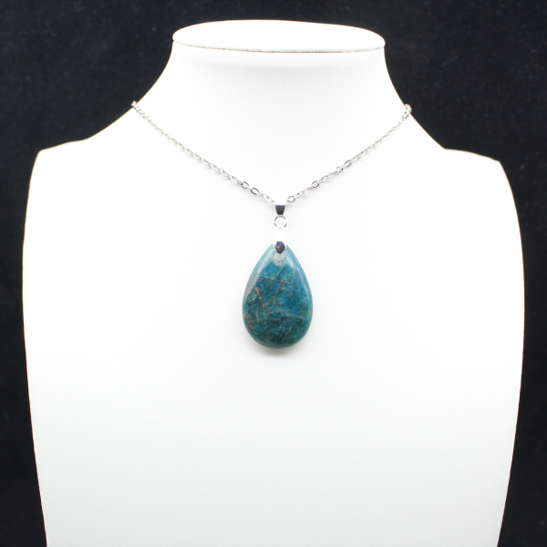 Madagascar Blue Apatite Pendant - Small Precious Specimen