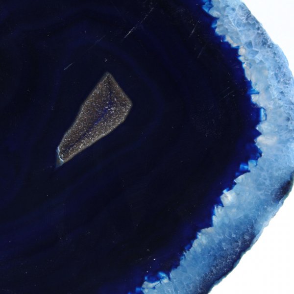 Brazilian blue agate slices for mineral decoration