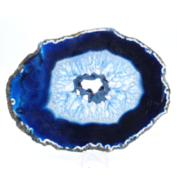 Brazilian blue agate in thin, decorative slices