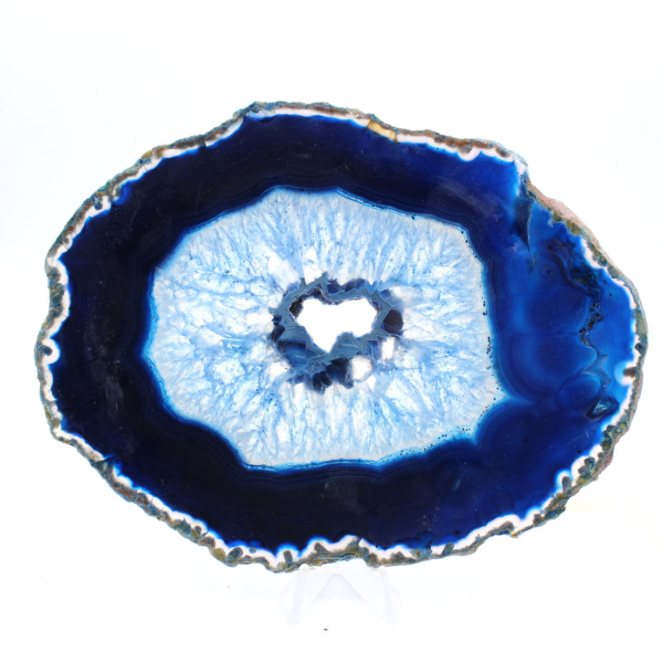 Brazilian blue agate in thin, decorative slices
