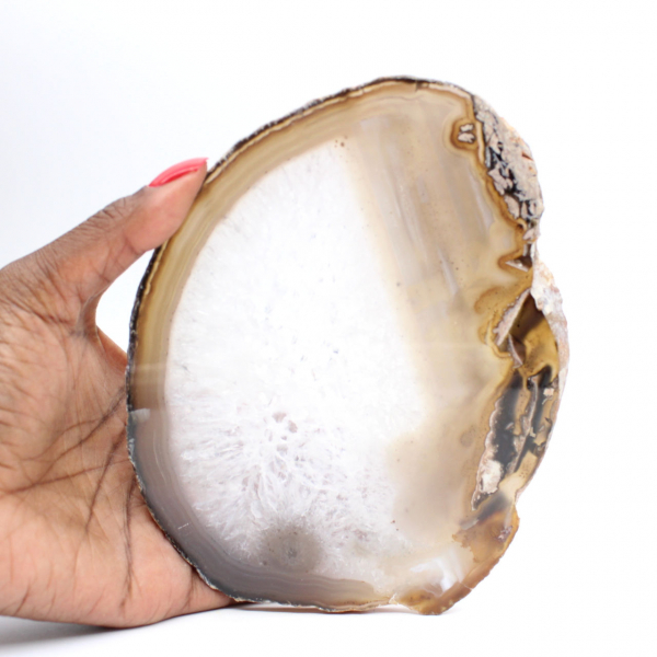 Brazilian banded agate slice