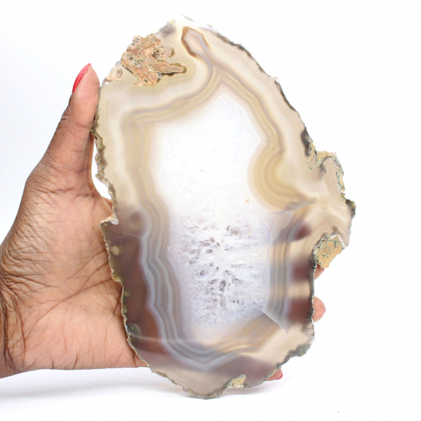 Brazilian banded agate plaque