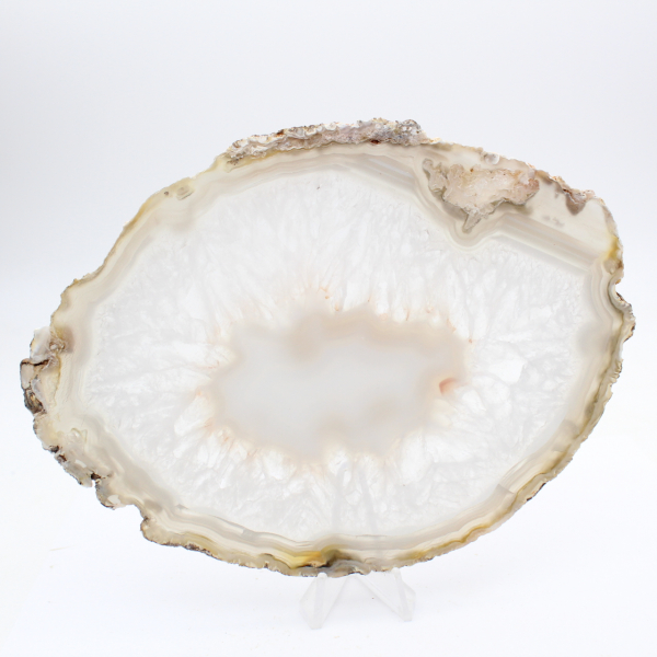 Slice of banded chalcedony