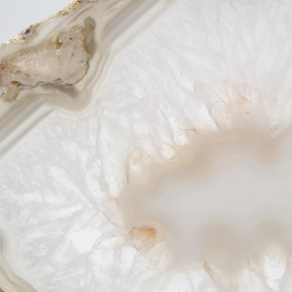 Slice of banded chalcedony