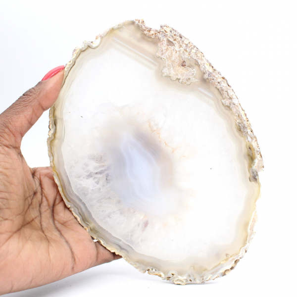 Massive specimen of polished agate