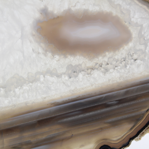Polished translucent agate plaque