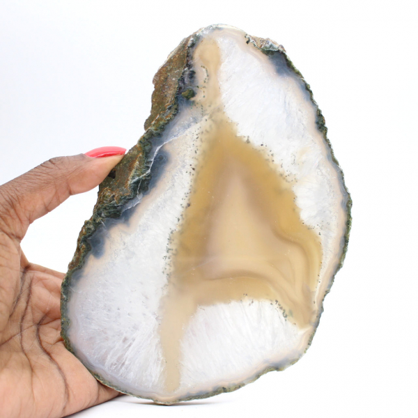 Slice of agate with dense bands