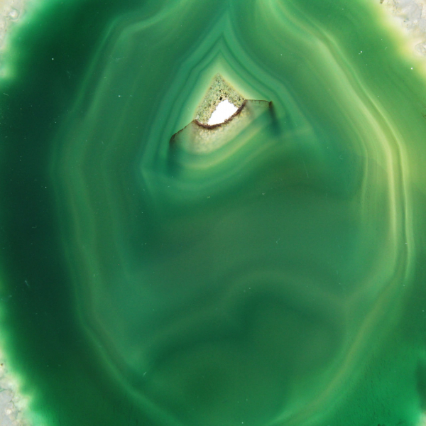 Brazilian agate slice, green – Collector's item, 200 g