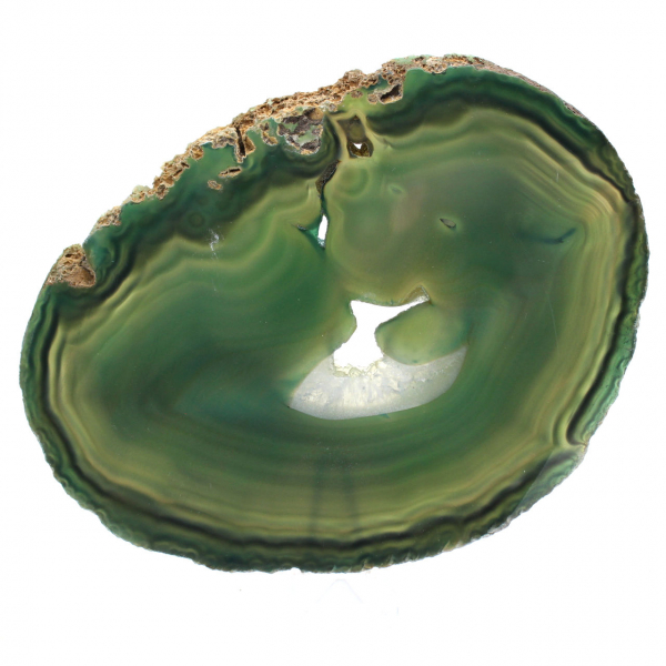 Natural green agate slice – Decorative piece 250 g