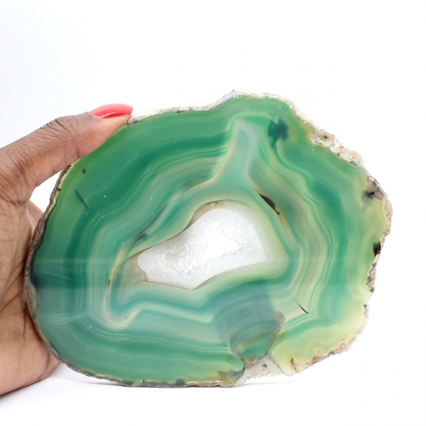 Sliced green agate specimen – Origin Brazil 240 g