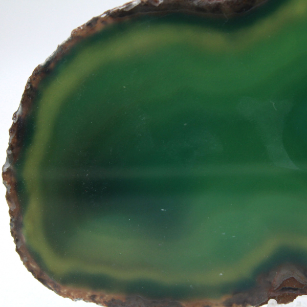 Sliced green agate – Mineral specimen from Brazil 315 g