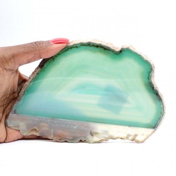 Brazilian Green Agate – 190g Polished Slice