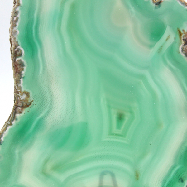 Sliced green agate from Brazil – Mineral object 160 g