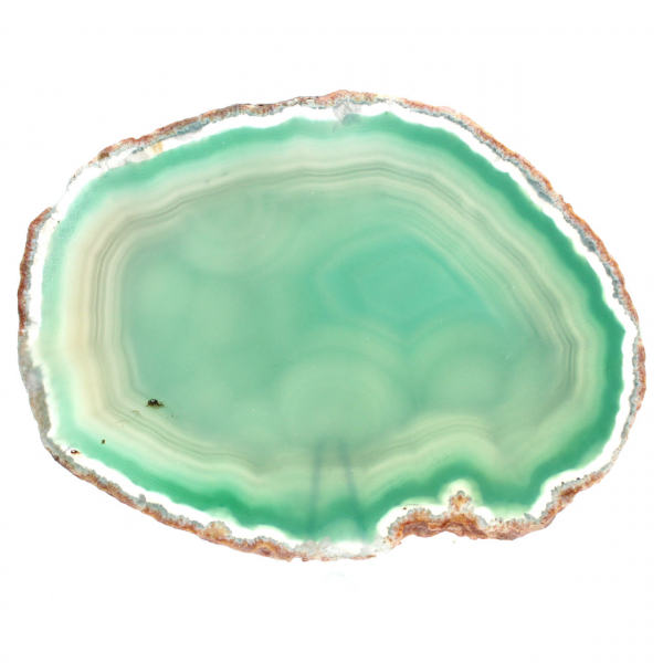 Natural green agate slice – Lightweight specimen 170 g