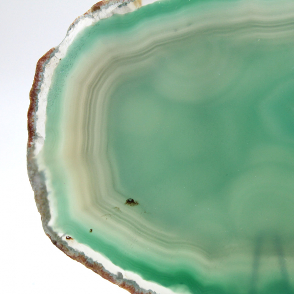 Natural green agate slice – Lightweight specimen 170 g