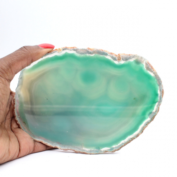 Sliced Brazilian green agate – Stone 215 g