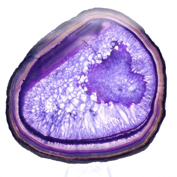 Brazilian Purple Agate Plaque: Decorative Object