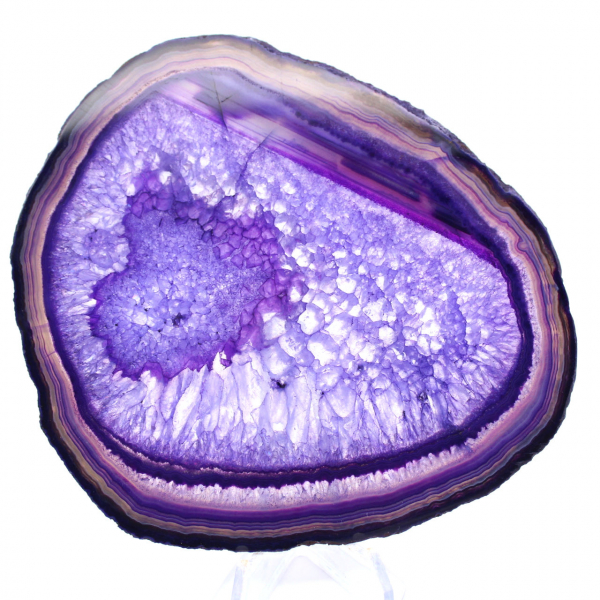 Brazilian Purple Agate Plaque: Decorative Object