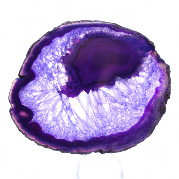 Stone Decoration: Slice of Purple Brazilian Agate