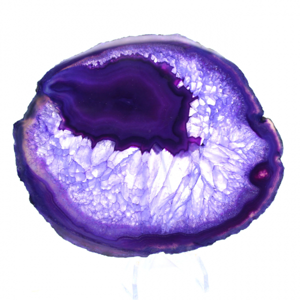 Stone Decoration: Slice of Purple Brazilian Agate