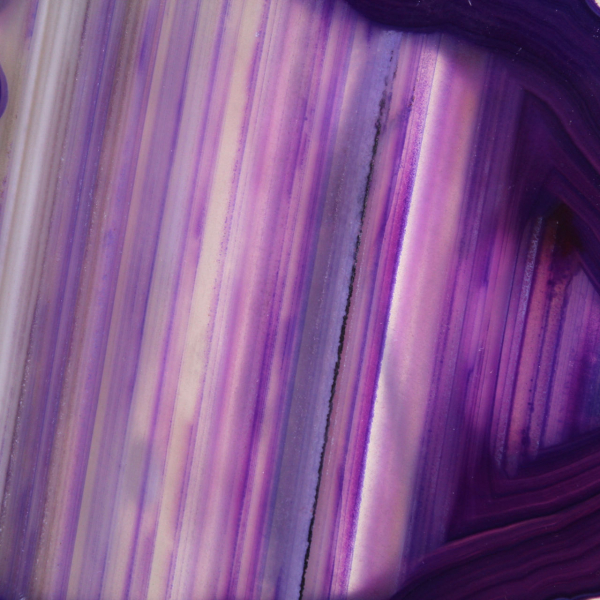 Brazilian Agate Specimen, Purple Colored Slice