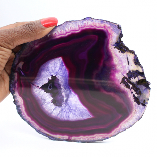 Large Slice of Brazilian Purple Agate for Indoor Use