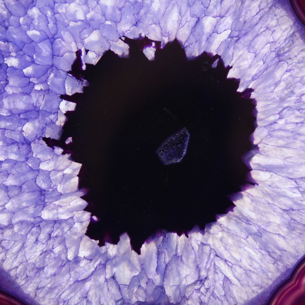 Brazilian Agate: Slice of Mineral Dyed Purple