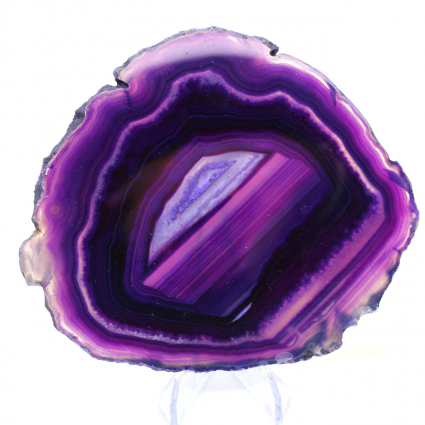 Collectible Agate Slice, Artificial Purple Color