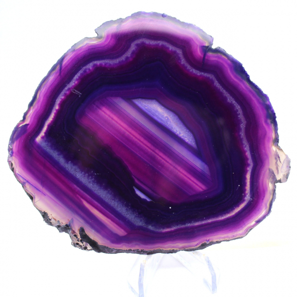 Collectible Agate Slice, Artificial Purple Color