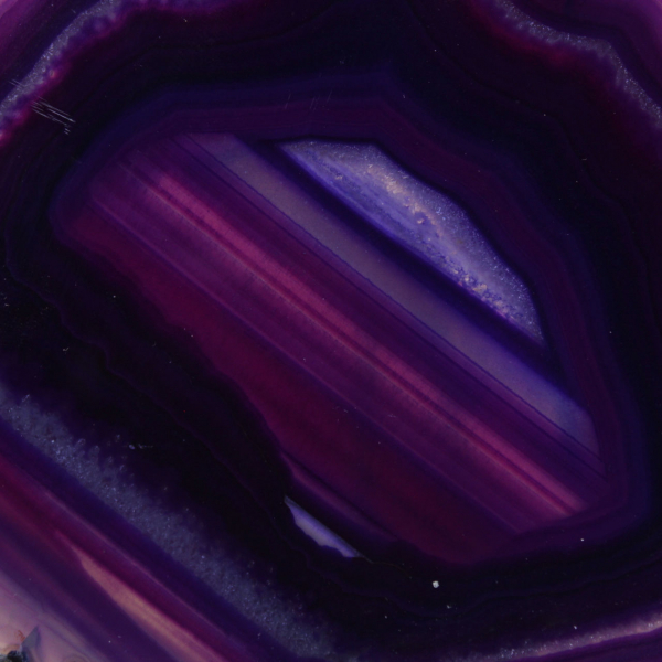 Collectible Agate Slice, Artificial Purple Color