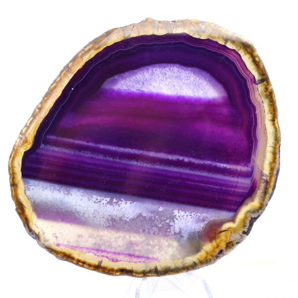 Natural Stone Object: Slice of Purple Agate