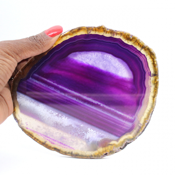 Natural Stone Object: Slice of Purple Agate