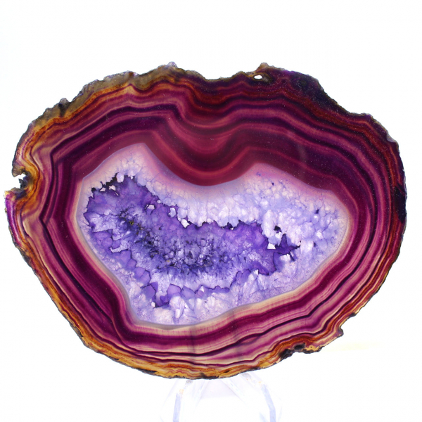 Brazilian Agate, Purple Ornamental Stone Slice